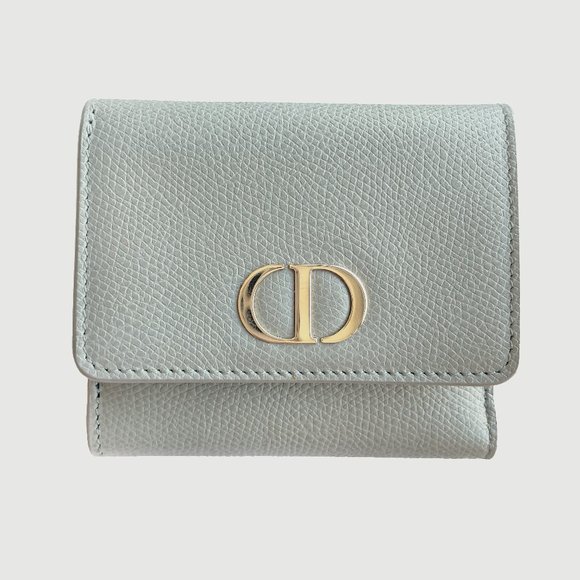 Grey Montaigne Grained Calfskin 30 Lotus Wallet - Picture 1 of 11